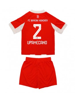 Billige Bayern Munich Dayot Upamecano #2 Hjemmedraktsett Barn 2025-26 Kortermet (+ Korte bukser)